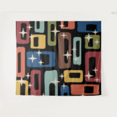Retro Mitte Jahrhundert Modernes Abstrakt Wandteppich (Vorderseite (Horizontal))