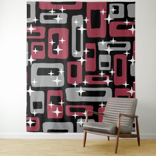 Retro Mitte Jahrhundert Modernes Abstrakt Wandteppich (Beispiel)