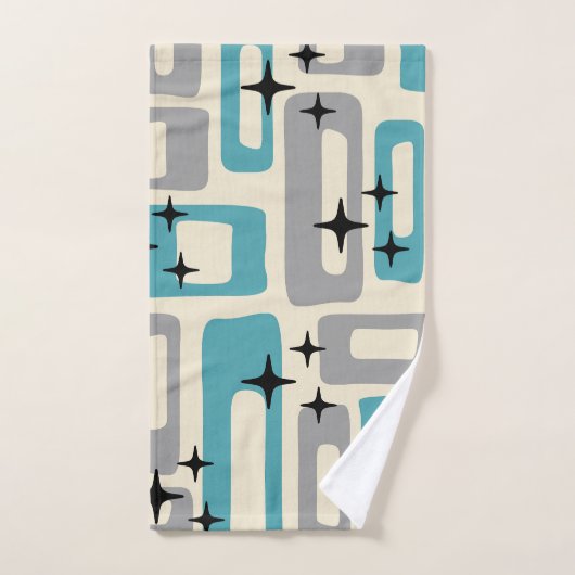Retro Mitte Jahrhundert Modernes Abstraktes Muster Badhandtuch Set (Handtuch)