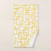 Retro Mitte Jahrhundert Modernes Abstraktes Muster Badhandtuch Set (Handtuch)