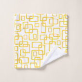 Retro Mitte Jahrhundert Modernes Abstraktes Muster Badhandtuch Set (Waschlappen)