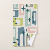 Retro Mitte Jahrhundert Modernes Abstraktes Muster Badhandtuch Set (Handtuch)