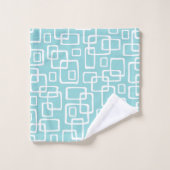 Retro Mitte Jahrhundert Modernes Abstraktes Muster Badhandtuch Set (Waschlappen)