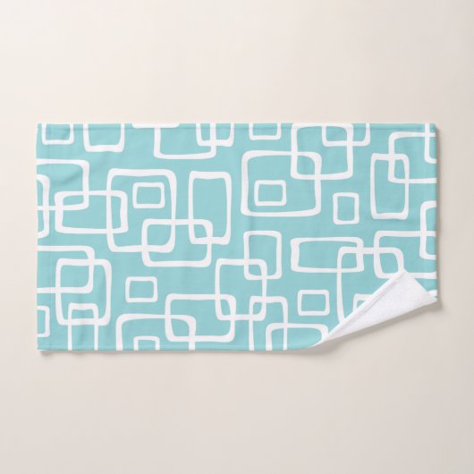 Retro Mitte Jahrhundert Modernes Abstraktes Muster Badhandtuch Set (Handtuch)