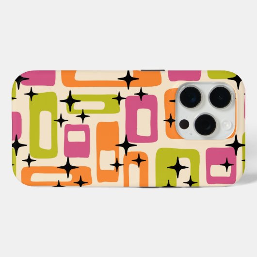 Retro Mitte Jahrhundert Modernes Abstraktes Muster Case-Mate iPhone Hülle (Rückseite (Horizontal))