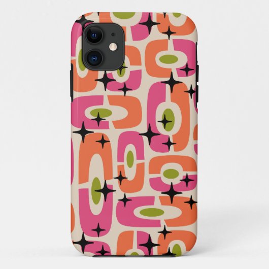 Retro Mitte Jahrhundert Modernes Abstraktes Muster Case-Mate iPhone Hülle (Rückseite)