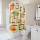 Retro Mitte Jahrhundert Modernes Abstraktes Muster Duschvorhang (Beispiel)