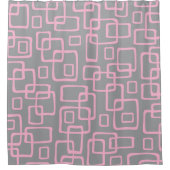 Retro Mitte Jahrhundert Modernes Abstraktes Muster Duschvorhang (Vorderseite)