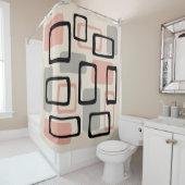 Retro Mitte Jahrhundert Modernes Abstraktes Muster Duschvorhang (Beispiel)