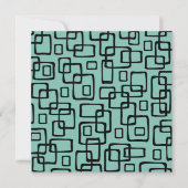 Retro Mitte Jahrhundert Modernes Abstraktes Muster Einladung (Vorderseite)