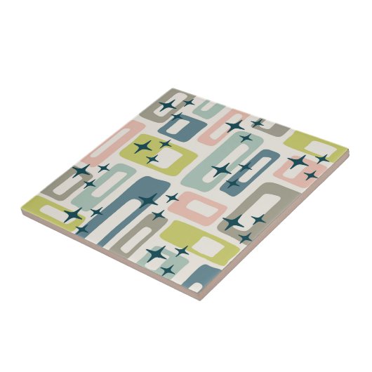 Retro Mitte Jahrhundert Modernes Abstraktes Muster Fliese (Seite)