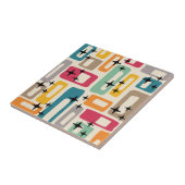 Retro Mitte Jahrhundert Modernes Abstraktes Muster Fliese (Seite)