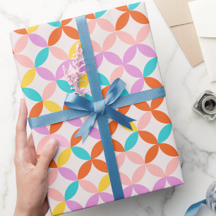 Retro Mitte Jahrhundert Modernes Abstraktes Muster Geschenkpapier