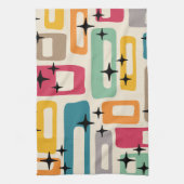 Retro Mitte Jahrhundert Modernes Abstraktes Muster Geschirrtuch (Vertikal)