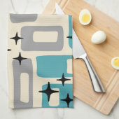 Retro Mitte Jahrhundert Modernes Abstraktes Muster Geschirrtuch (Viertel Falte)