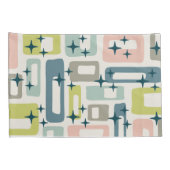 Retro Mitte Jahrhundert Modernes Abstraktes Muster Kissenbezug (Rückseite-Rechts)