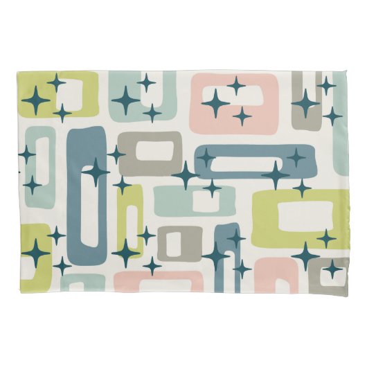 Retro Mitte Jahrhundert Modernes Abstraktes Muster Kissenbezug (Vorderseite-Links)