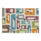 Retro Mitte Jahrhundert Modernes Abstraktes Muster Kissenbezug (Rückseite-Rechts)