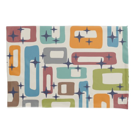 Retro Mitte Jahrhundert Modernes Abstraktes Muster Kissenbezug (Vorderseite-Links)