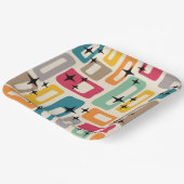 Retro Mitte Jahrhundert Modernes Abstraktes Muster Pappteller (Gewinkelt)
