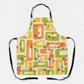 Retro Mitte Jahrhundert Modernes Abstraktes Muster Schürze (Vorderseite)