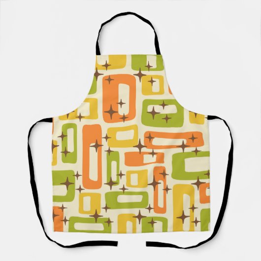 Retro Mitte Jahrhundert Modernes Abstraktes Muster Schürze (Vorderseite)