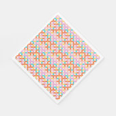 Retro Mitte Jahrhundert Modernes Abstraktes Muster Serviette (Ecke)