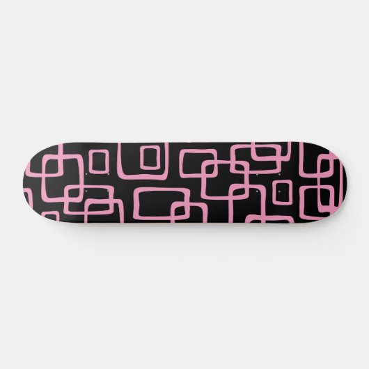 Retro Mitte Jahrhundert Modernes Abstraktes Muster Skateboard (Horizontal)