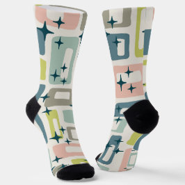 Retro Mitte Jahrhundert Modernes Abstraktes Muster Socken