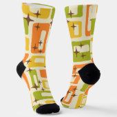 Retro Mitte Jahrhundert Modernes Abstraktes Muster Socken (Gewinkelt)