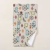 Retro Mitte Jahrhundert Modernes Atomisches Abstra Badhandtuch Set (Handtuch)