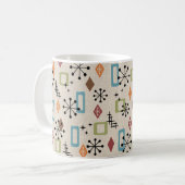 Retro Mitte Jahrhundert Modernes Atomisches Abstra Kaffeetasse (Vorderseite Links)