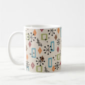 Retro Mitte Jahrhundert Modernes Atomisches Abstra Kaffeetasse (Links)