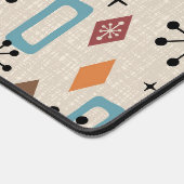 Retro Mitte Jahrhundert Modernes Atomisches Abstra Schreibtischunterlage (Ecke)