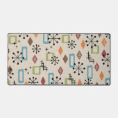 Retro Mitte Jahrhundert Modernes Atomisches Abstra Schreibtischunterlage (Vorderseite)