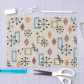 Retro Mitte Jahrhundert Modernes Atomisches Abstra Seidenpapier (Handwerk)