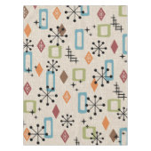 Retro Mitte Jahrhundert Modernes Atomisches Abstra Tischdecke (Vorderseite)