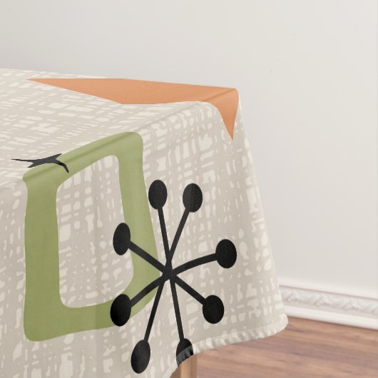 Retro Mitte Jahrhundert Modernes Atomisches Abstra Tischdecke (Beispiel)