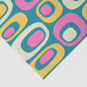 Retro Mitte Jahrhundert Modernes Atommuster Seidenpapier (Ausschnitt)