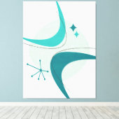 Retro Mitte Jahrhundert Modernes Atomzeitalter 26 Leinwanddruck (Insitu (Holzboden))