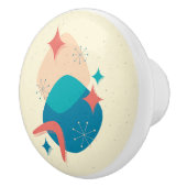 Retro Mitte Jahrhundert Modernes Atomzeitalter Abs Keramikknauf (Rechts)