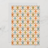 Retro Mitte Jahrhundert Modernes Atomzeitmuster Einladung (Vorne/Hinten)