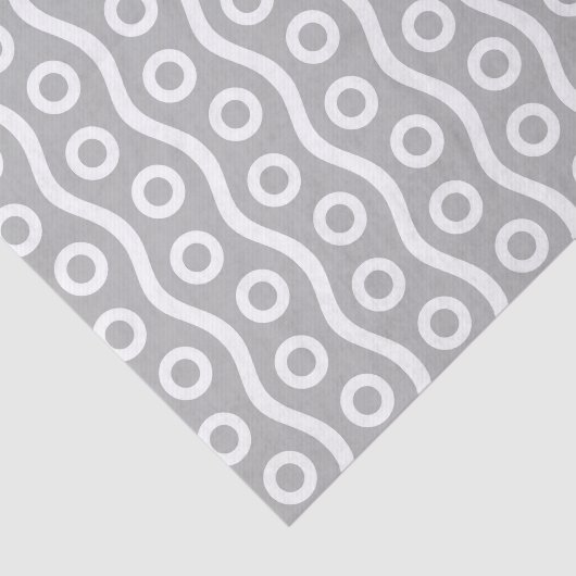 Retro Mitte Jahrhundert Modernes Blasmuster Seidenpapier (Ausschnitt)