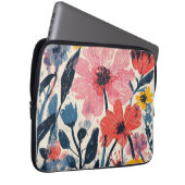 Retro Mitte Jahrhundert Modernes Blumendesign Laptopschutzhülle (Vorne Rechts)