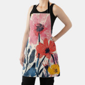 Retro Mitte Jahrhundert Modernes Blumendesign Schürze (InSitu)