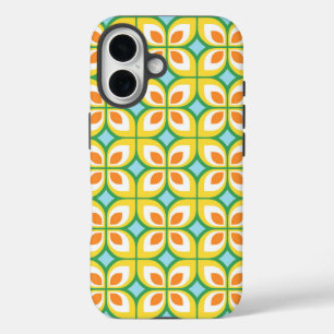 Retro Mitte Jahrhundert Modernes Blumenmuster iPhone 16 Hülle