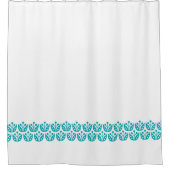 Retro Mitte Jahrhundert Modernes Blumenmuster Duschvorhang (Vorderseite)