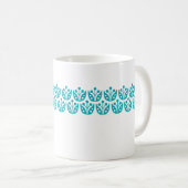 Retro Mitte Jahrhundert Modernes Blumenmuster Kaffeetasse (VorderseiteRechts)