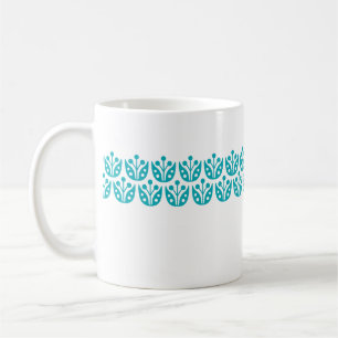 Retro Mitte Jahrhundert Modernes Blumenmuster Kaffeetasse