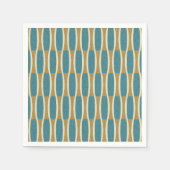 Retro Mitte Jahrhundert Modernes Button Streifen M Serviette (Vorderseite)